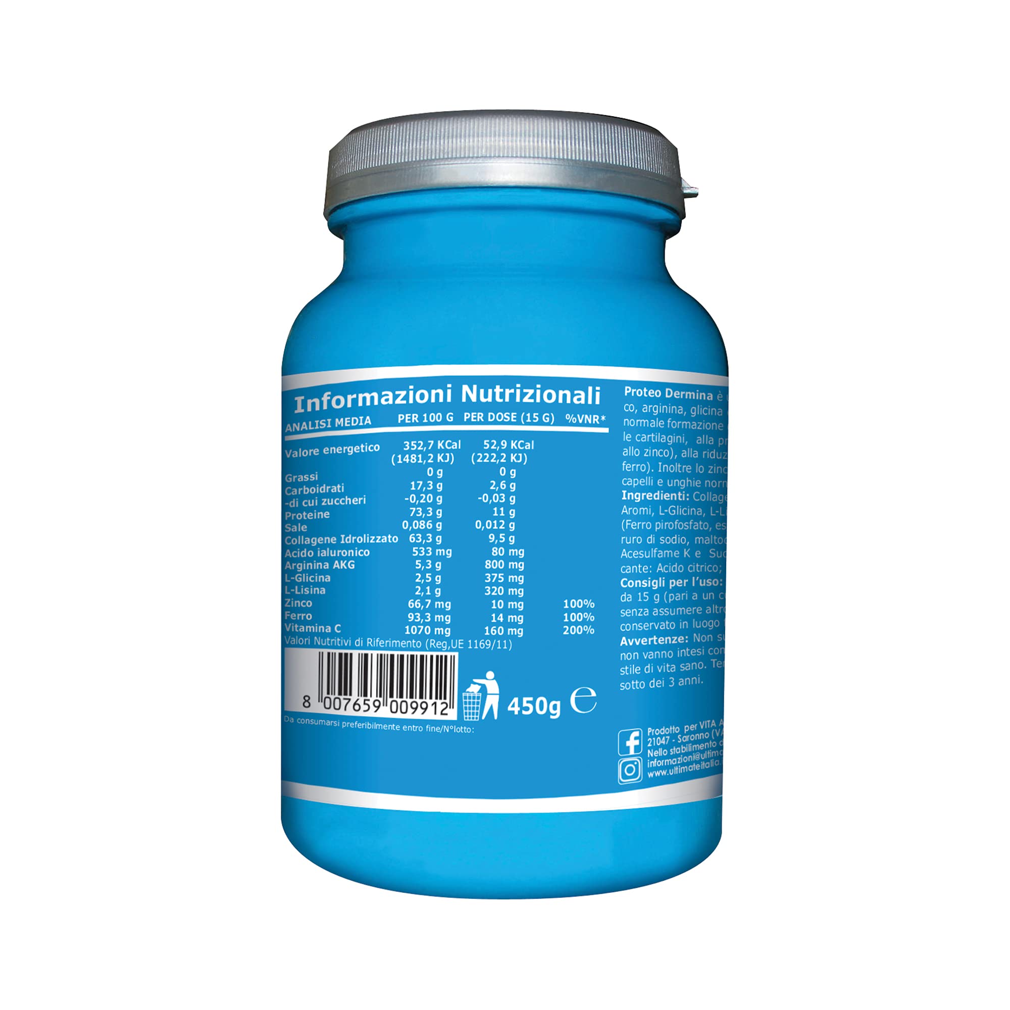 ultimate-italia-proteo-dermina-collagene-450-g-fragola image 3