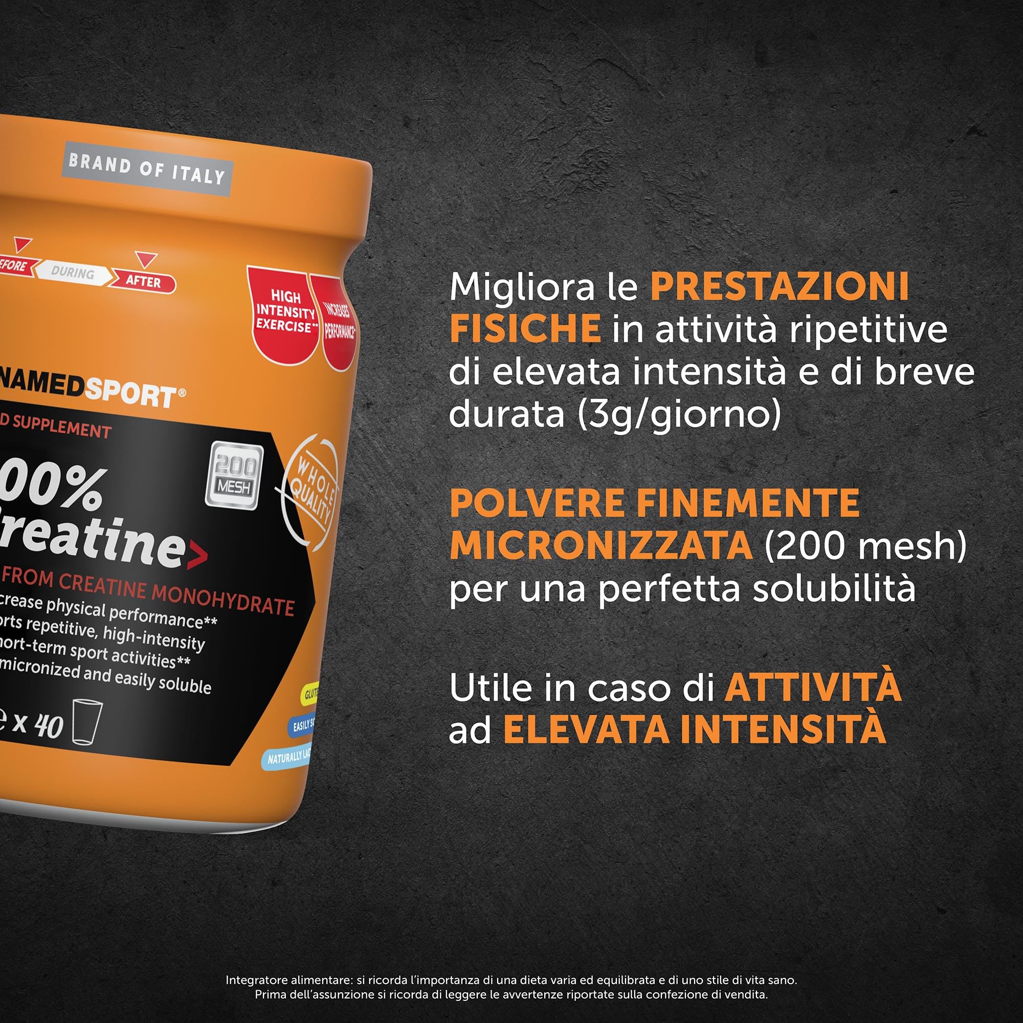 namedsport-superfood-creatina-monoidrato-pura-250-g-200-mesh image 3
