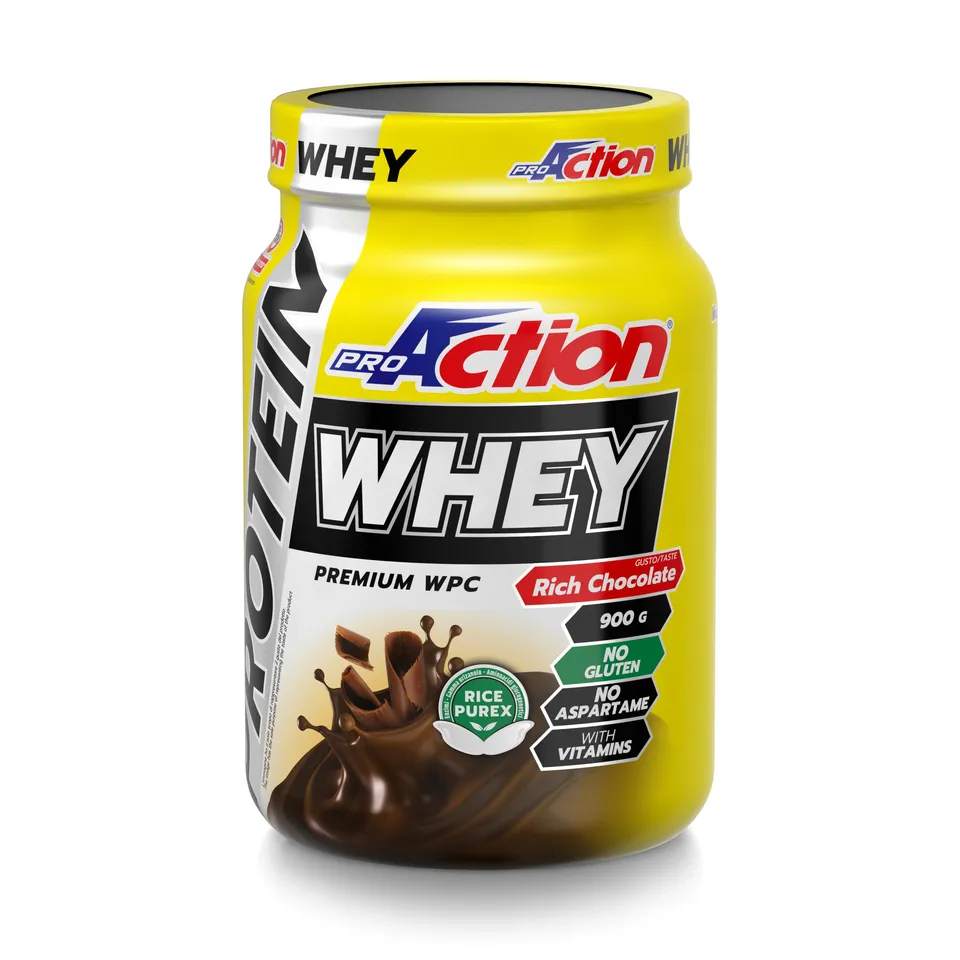 proaction-protein-whey-rich-chocolate-sieroproteine-900-g-con-rice-purex image 1